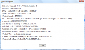 Amazon S3 MD5 checksum using Bucket Explorer